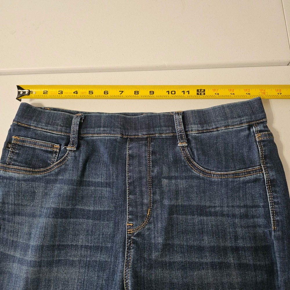 Judy Blue Slim Boot Jeans 11/30 Dark Wash Boho Western Pull On High Rise Raw Hem - Picture 6 of 9